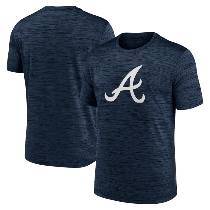 Men's Navy Atlanta Braves Team Logo Velocity Performance T-Shirt